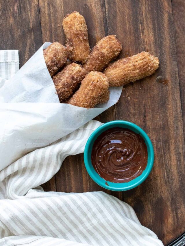 Mini Churros de Chocolate com Nutella na Airfryer