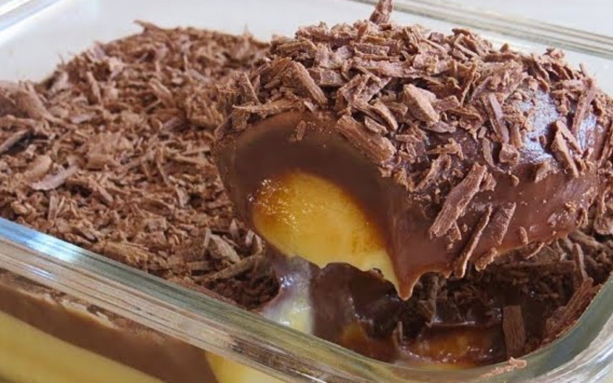 Mousse de Maracujá com Chocolate Meio Amargo